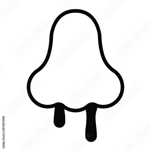 Runny Nose Vector Icon which can easily modify or edit