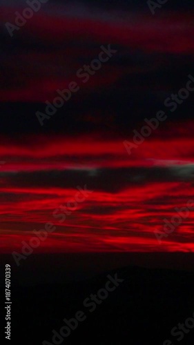 Red, dramatic cloudscape 