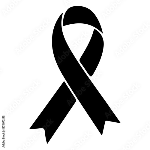 Black Ribbon Awareness Symbol