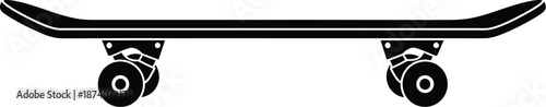 Skateboard icon vector illustration silhouette. 