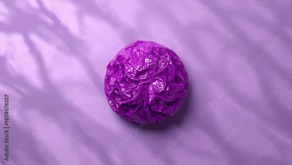 Fototapeta premium Purple plastic material covering walls and structures serving as an abstract background for visual design, ideal for layout and UI