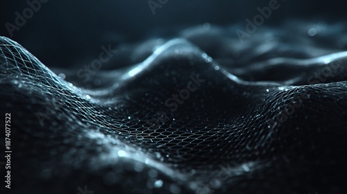 Quantum computer processing massive big data streams, abstract flowing lines, data analytics concept 