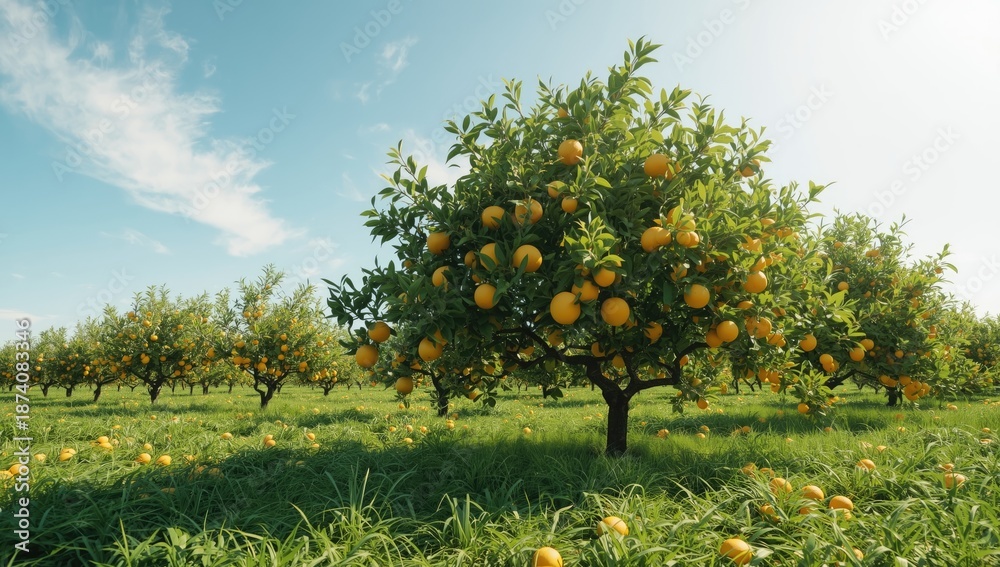 Fototapeta premium Sweet oroblanco hybrid fruit, showcasing its seedless interior and smooth peel, suitable for fruit salads and snacks