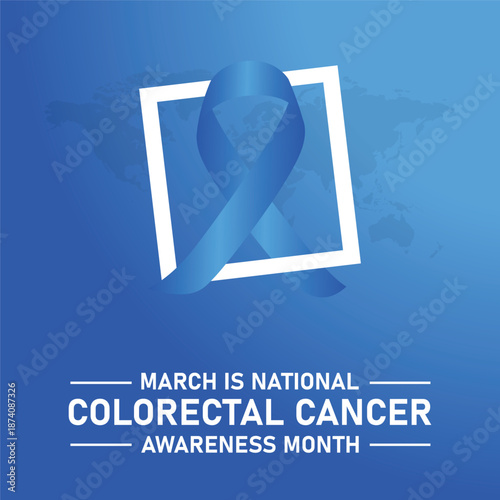 Vector illustration on the theme of Colorectal Cancer awareness month. It is a type of cancer that begins in the large intestine. The colon is the final part of the digestive tract