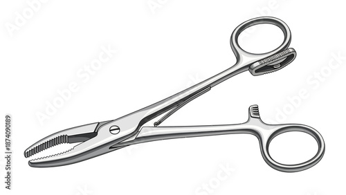 Blue flathead screwdriver isolated on white background