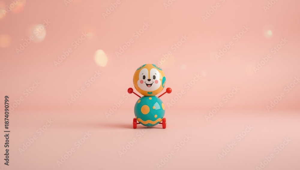 Obraz premium Classic round toy, highlighting sensory engagement and nostalgic appeal