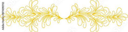 Elegant Golden Floral Ornamentation
