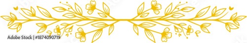 Elegant Floral Branch Border Design