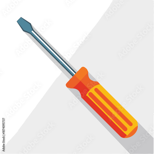 screwdriver flat vector illustration icon