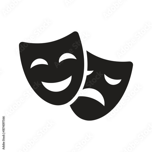 Drama comedy acting mask icon