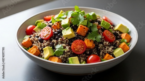 Healthy Quinoa and Vegetable Salad in Bowl