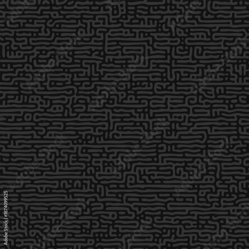 Seamless turing pattern with irregular maze like line structure vector illustration.