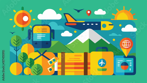 Set of colorful travel posters showcasing artistic illustrations of popular travel destinations..eps