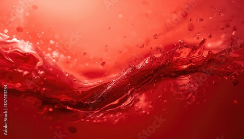 Red water abstract background, used as a UI backdrop for digital interfaces, Earth Day