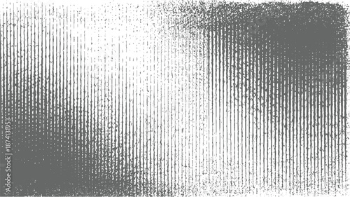 Abstract background with vertical striped texture and a speckled gradient on a gray and white surface creating a subtle industrial feel