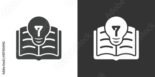 Idea Guide icon. Solid glyph series icon