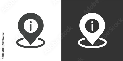 Information Location icon. Solid glyph series icon