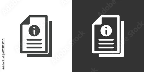 Information Documents icon. Solid glyph series icon