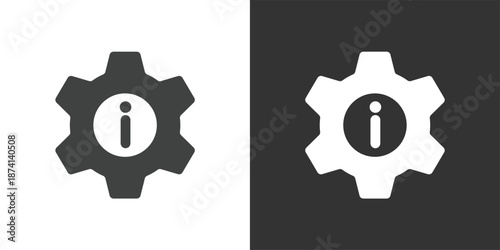 Information Settings icon. Solid glyph series icon