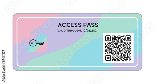 Access Pass Card with QR Code.
