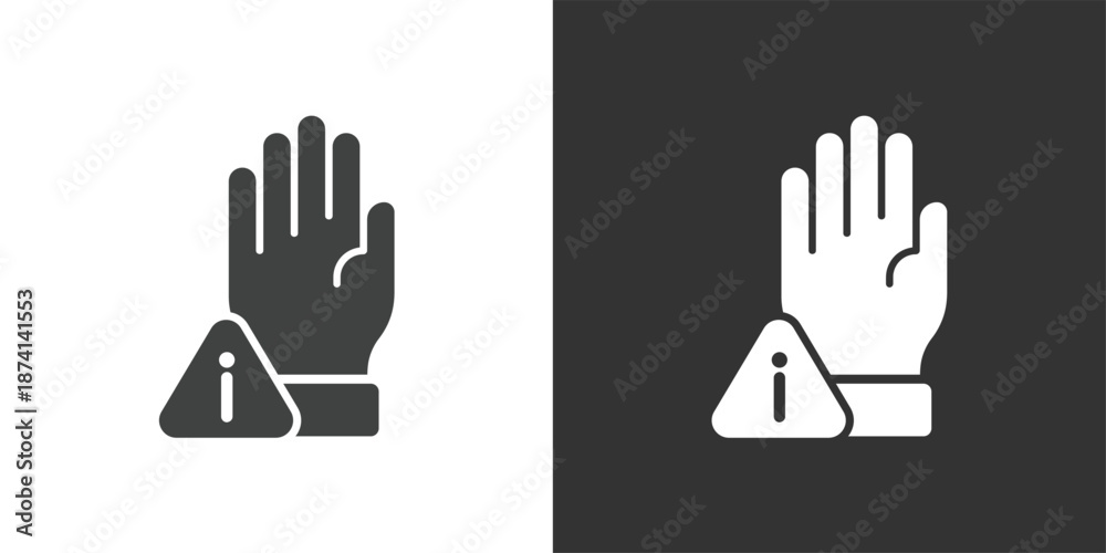Fototapeta premium Hand Guide icon. Solid glyph series icon