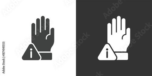 Hand Guide icon. Solid glyph series icon