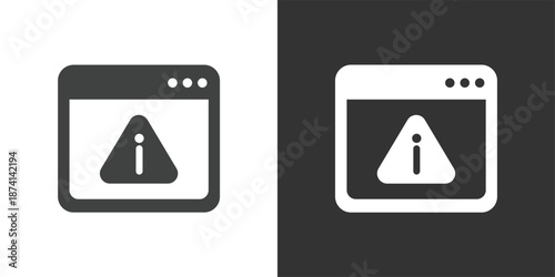Window Information icon. Solid glyph series icon