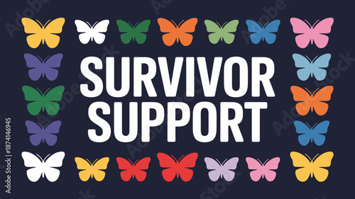 Survivor support awareness Vector