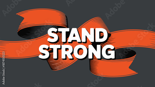 Encouraging strength with bold ribbons Vector