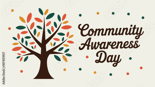 Celebrating community awareness day Vector