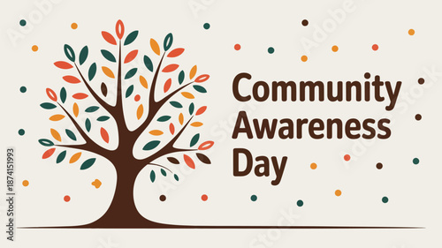 Celebrating community awareness day Vector