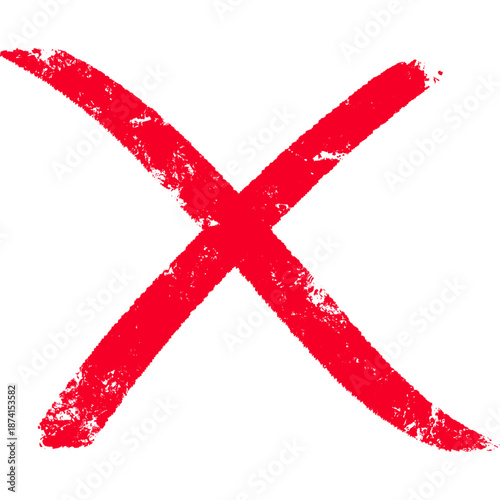 Red Hand Drawn Cross Mark, Wrong Error Symbol Illustration, red cross mark