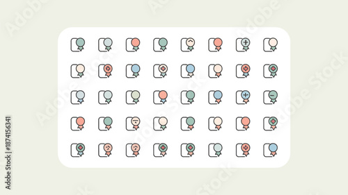 Collection of emoji stickers Vector