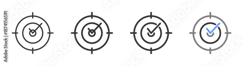 The Ultimate scope Styles with Variations Line of icon set vector illustration