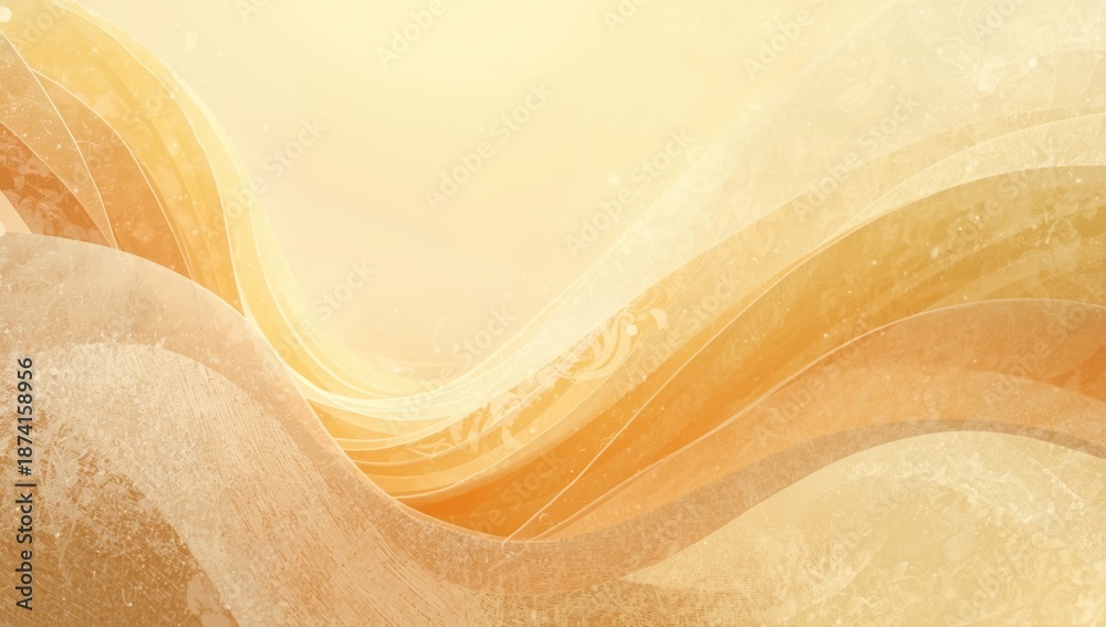 Naklejka premium Soft pastel tones of yellow and orange in an abstract background, ideal for editorial headers or graphic layouts, Earth Day