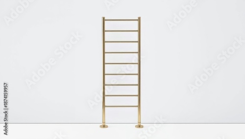 Contemporary metal towel rail with silver finish against white backdrop, highlighting interior decor, World Hand Hygiene Day