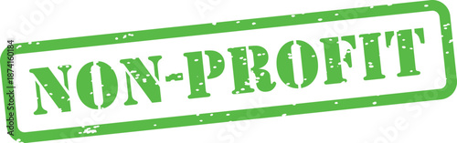 Green nonprofit stamp seal logo