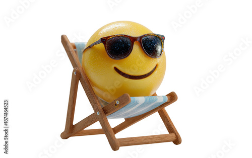 Adorable smiling face with sunglasses emoji showing relaxed mood, playful personality, and stylish confidence isolated on transparent background PNG