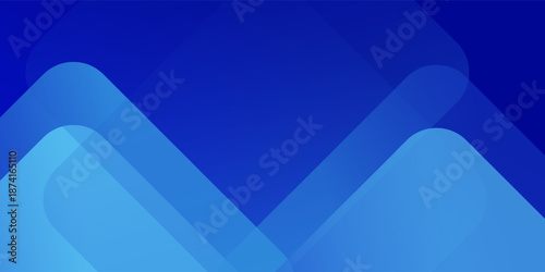 Abstract Blue Geometric Layered Background with Rounded Shapes and Gradient Tones, Modern Minimal Design for Business Presentation, Corporate Banner, Website Header, Technology Branding and Profession