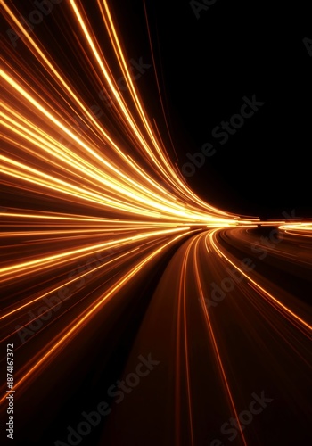 Energetic flowing light trails create a sense of forward movement, progress, and continuous dynamic action in this modern abstract design, flow, continuous, graphic