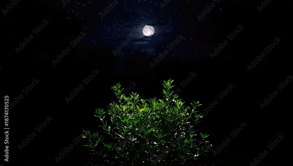 custom made wallpaper toronto digitalTiny green seedlings in the night, illustrating resilience in minimal light, Earth Day