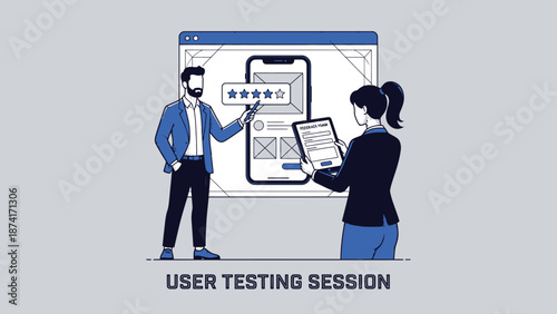 User Testing Session with Mobile App Interface.