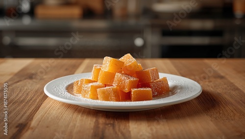 Sweet treat featuring caramel honeycomb served on a white dish, indulgence for dessert lovers