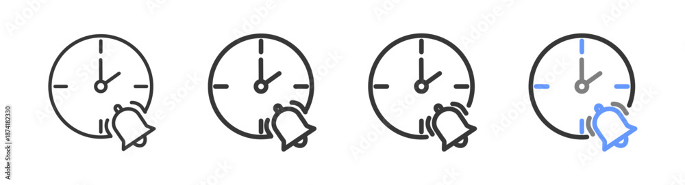 Εκτύπωση καμβά The Ultimate timeline Styles with Variations Line of icon set vector illustratio