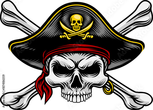 Pirate skull crossbones wea...