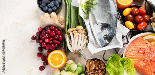 Healthy Food rich in vitamins, antioxidants, protein and fibre