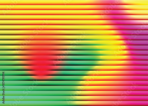 Linear Graphic Pattern with Horizontal Bar Texture and Smooth Color Gradient Overlay