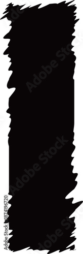 グリッチ風の長方形フレーム　ブラック