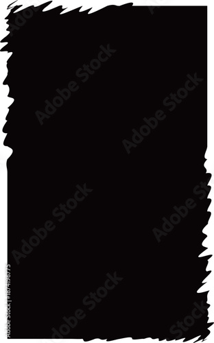 グリッチ風の長方形フレーム　ブラック