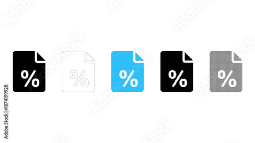 Tax document icon bundle for finance accounting and taxation process